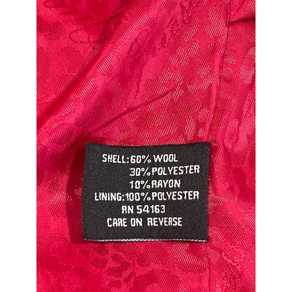 Guess Hot Pink Wool Peacoat Women's Size XS Tailored Fit and Flare Flounce *read - Picture 7 of 14